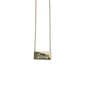 Gold Plated Sterling "Love" CZ  Necklace
